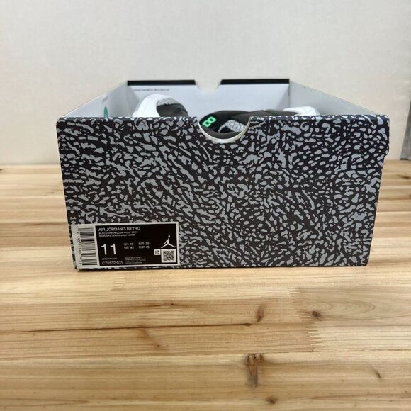 Air Jordan 3 Retro Mens 11 Nike basketball streetwear shoes Green Glow Black NEW - Picture 12 of 12